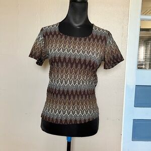 Nicola Indie earthy boho abstract patterned top